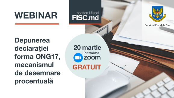Sesiune de informare: „Depunerea declarației forma ONG17, mecanismul de desemnare procentuală”