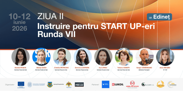 Ziua a II-a de instruiri GRATUITE pentru tinerii antreprenori din raioanele Edineț, Dondușeni, Ocnița, Briceni și Râșcani 
