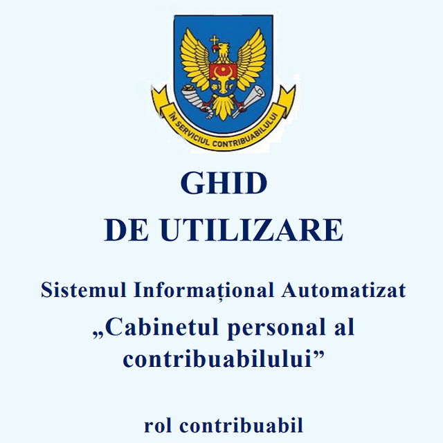 Ghidul de utilizare a SIA „Cabinetul personal al contribuabilului”