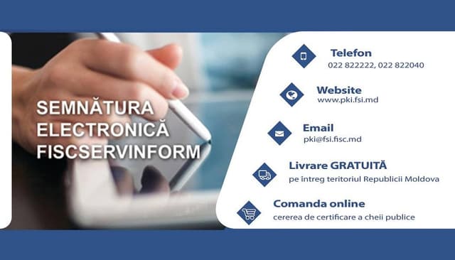 „Semnătura electronică Fiscservinform” poate fi obţinută în următoarele 3 luni la preț redus