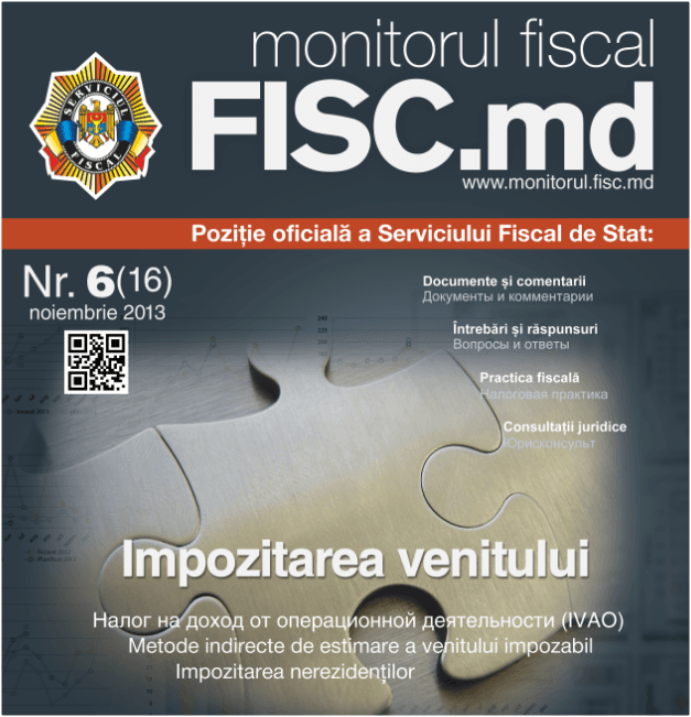 A apărut numărul 6(16) al revistei Monitorul fiscal FISC.MD