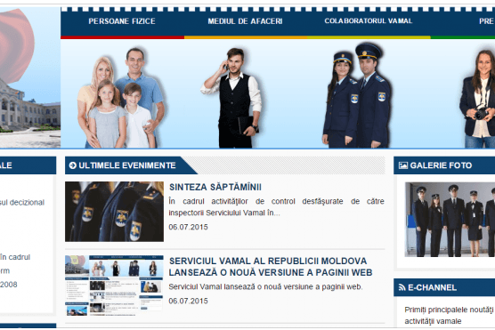 Serviciul Vamal al Republicii Moldova lansează o nouă versiune a paginii web