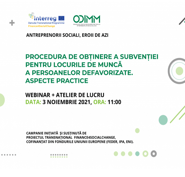 Subvenția pentru crearea locurilor de muncă pentru persoanelor defavorizate, pas cu pas