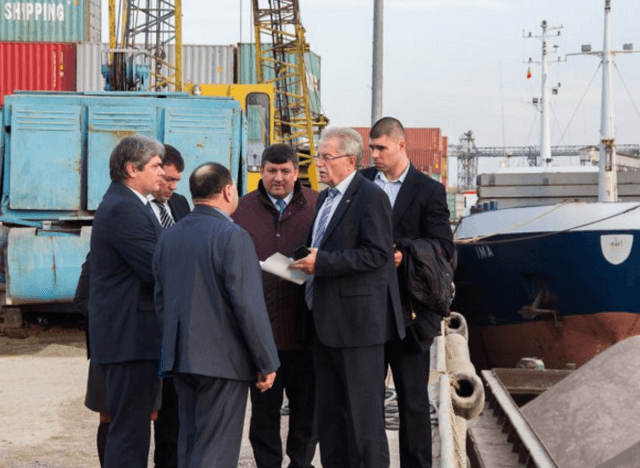 Premierul interimar Gheorghe Brega a efectuat o vizită de lucru la Portul Internaţional Liber Giurgiuleşti