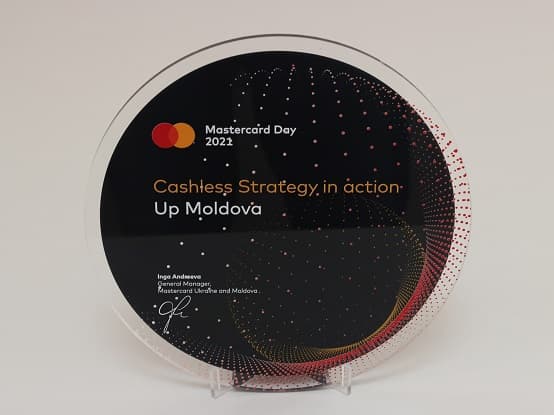 Up Moldova a obținut premiul Mastercard pentru promovarea plaților fără numerar în Moldova