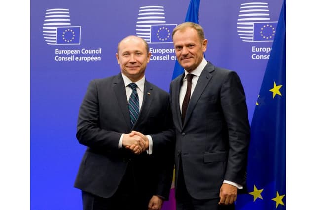 Premierul Valeriu Streleț a avut o întrevedere cu Președintele Consiliului European, Donald Tusk