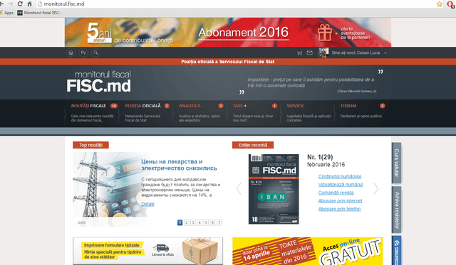 14 zile – acces liber la tot ce face parte din „Monitorul Fiscal FISC.md”