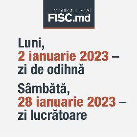 Zi de odihnă pe data de 2 ianuarie 2023 