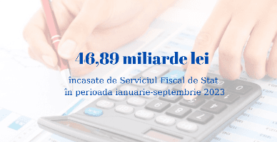 Încasările la bugetul public național administrate de SFS sunt în creștere cu 16,5%