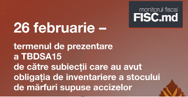26 februarie: termenul-limită pentru prezentarea dării de seamă TBDSA15