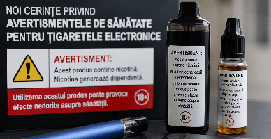 Noi cerințe privind avertismentele de sănătate pentru țigaretele electronice