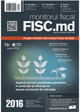 Monitorul fiscal FISC.md Nr.32 2016