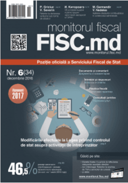 Monitorul fiscal FISC.md Nr.34 2016