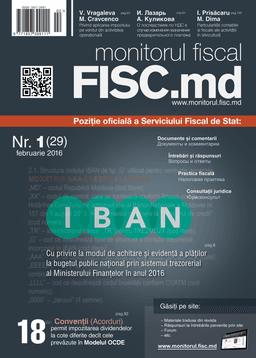 Monitorul fiscal FISC.md Nr.29 2016