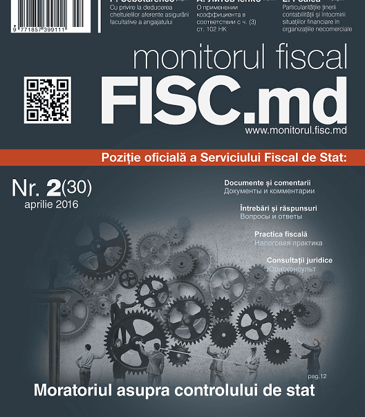 În aprilie iese din tipar ediția ordinară a P.P. „Monitorul Fiscal FISC.md”