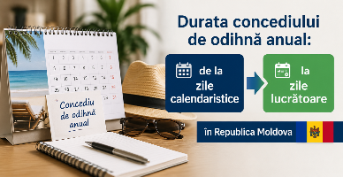 Durata concediului de odihnă anual: de la zile calendaristice – la zile lucrătoare