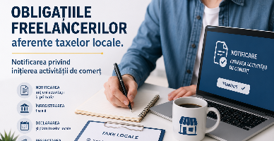 Obligațiile freelancerilor aferente taxelor locale. Notificarea privind inițierea activității de comerț