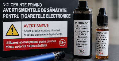 Noi cerințe privind avertismentele de sănătate pentru țigaretele electronice
