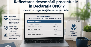 Reflectarea desemnării procentuale în Declarația ONG17 de către organizațiile necomerciale