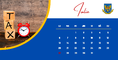 Calendarul fiscal al contribuabilului pentru luna iulie 2026